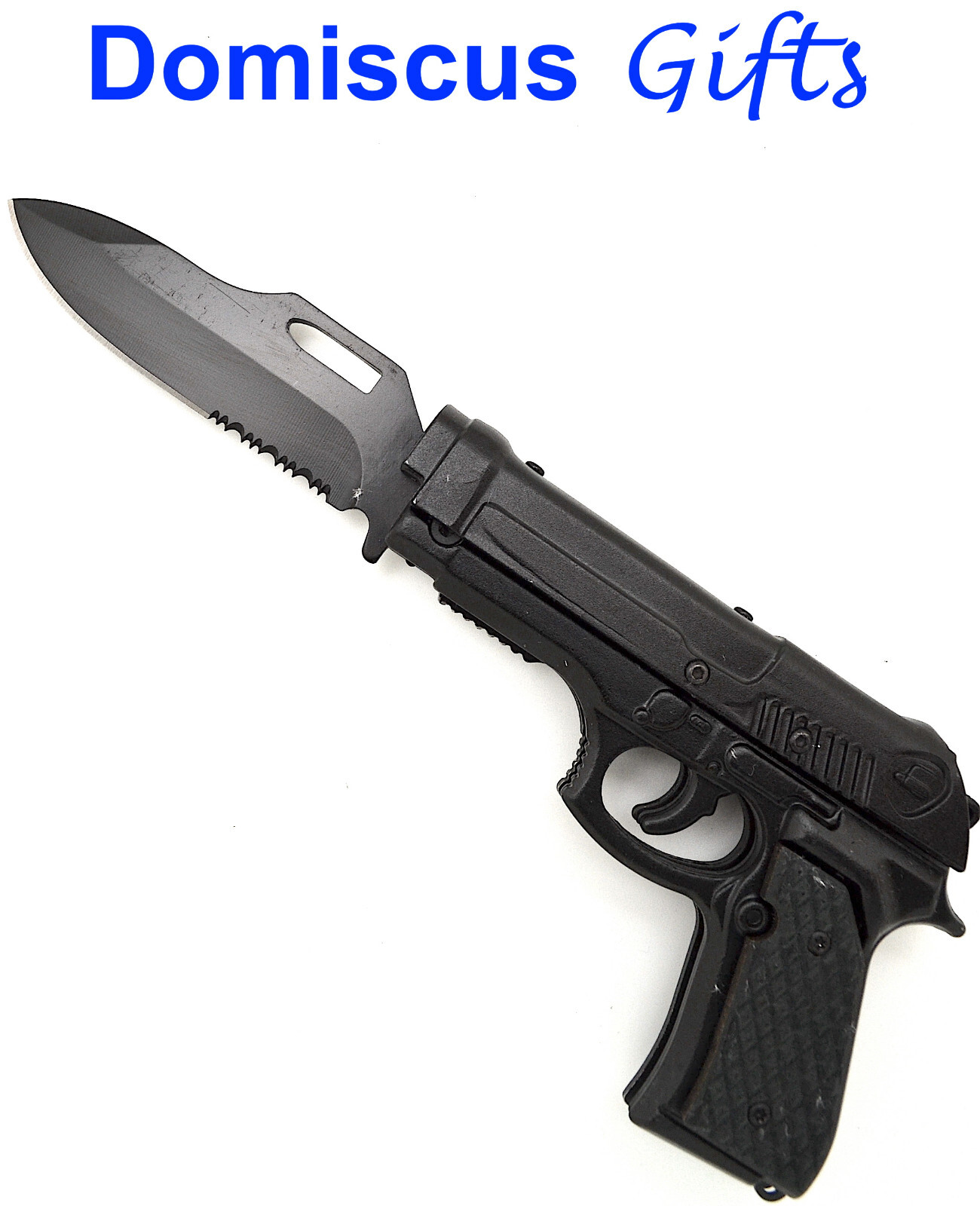 8" NEW Black Hand Pistol GUN 9MM Beretta Glock POCKET KNIFE Rifle Folding Knives