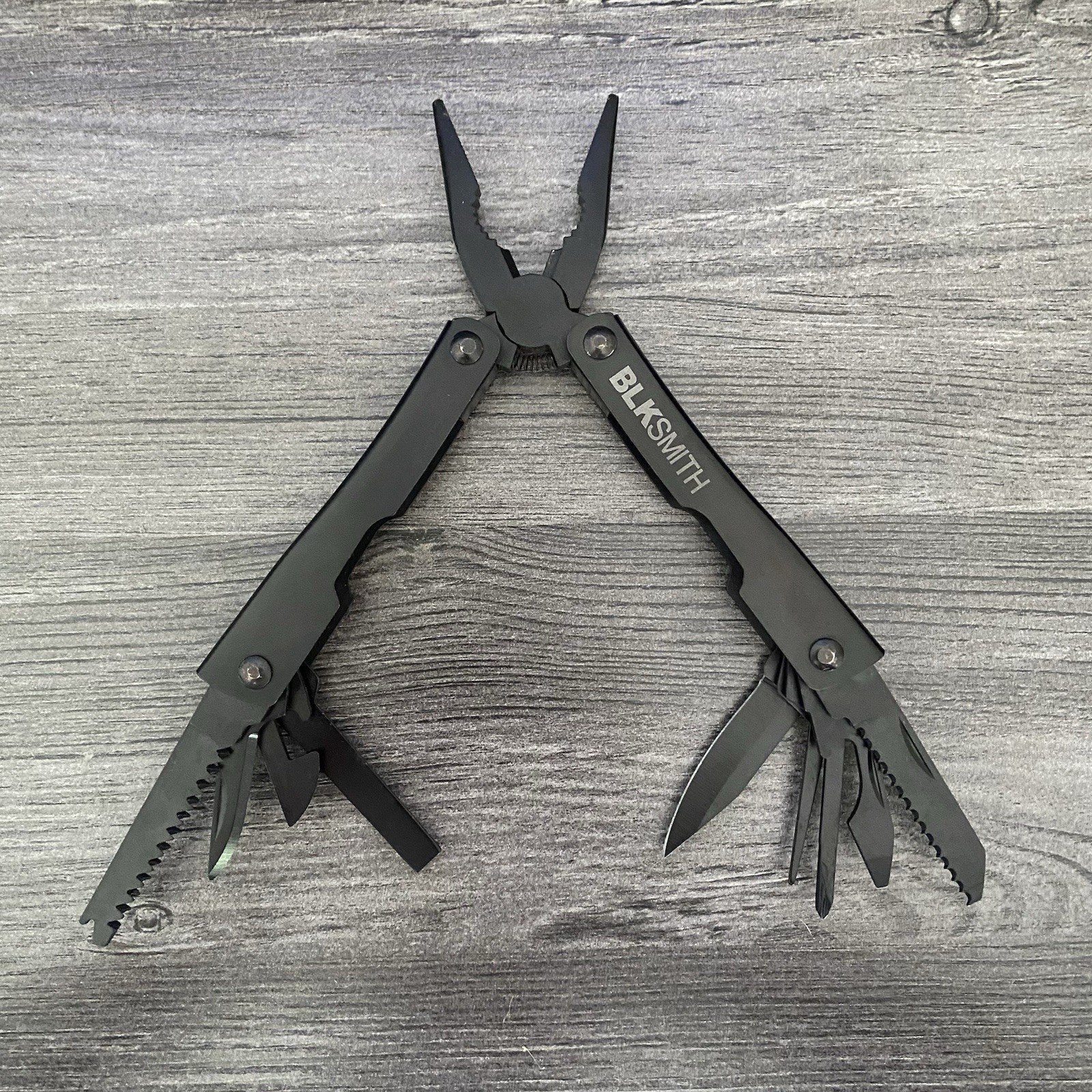BLKSMITH 14 In 1 Multi Tool With Sheath Black Steel