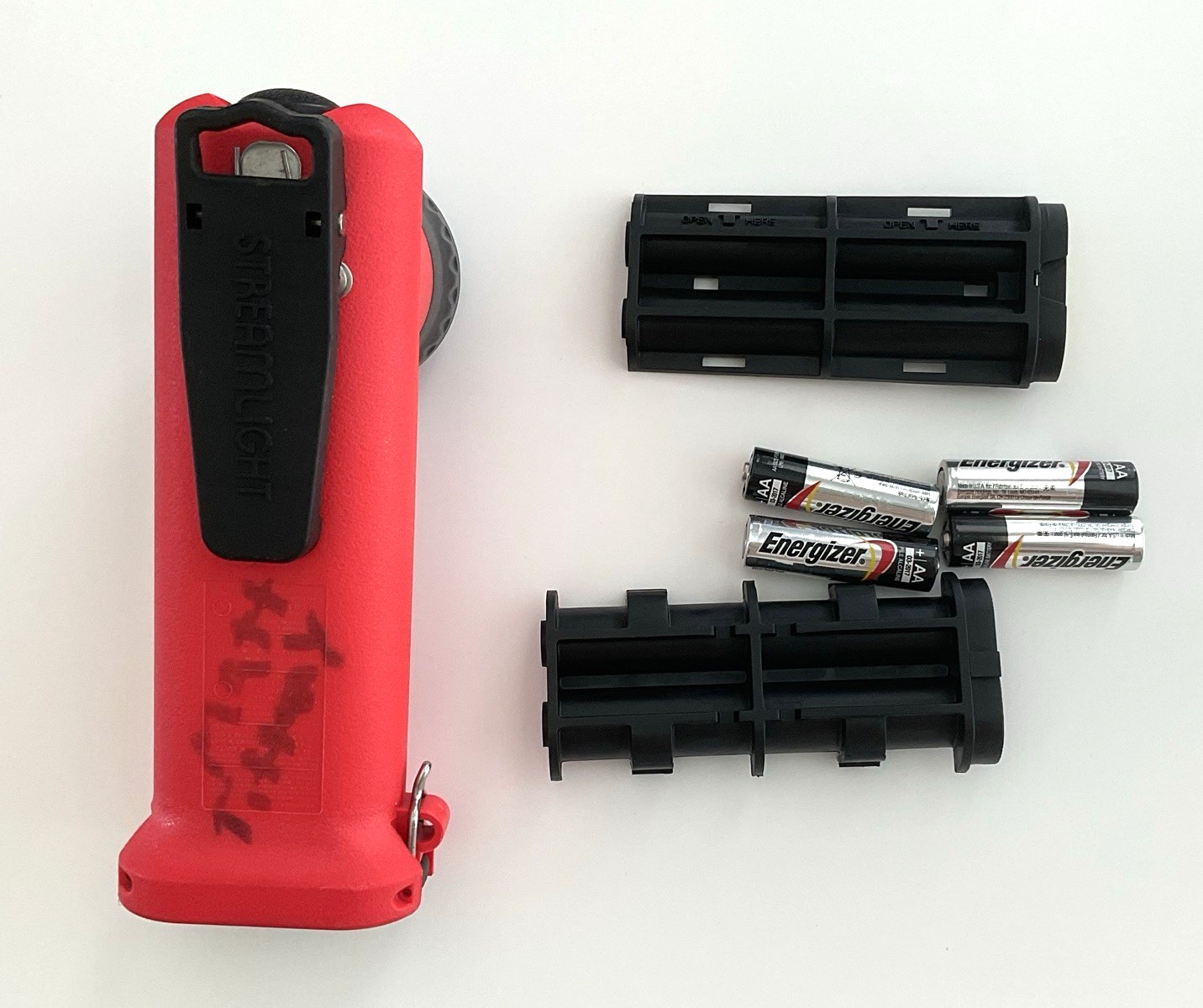 Streamlight Survivor LED Flashlight Red Right Angle 4AA Rechargeable Clip USA