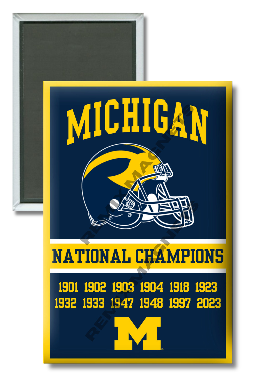University of Michigan Wolverines Football NCAA Champions Banner 2" x 3" Magnet
