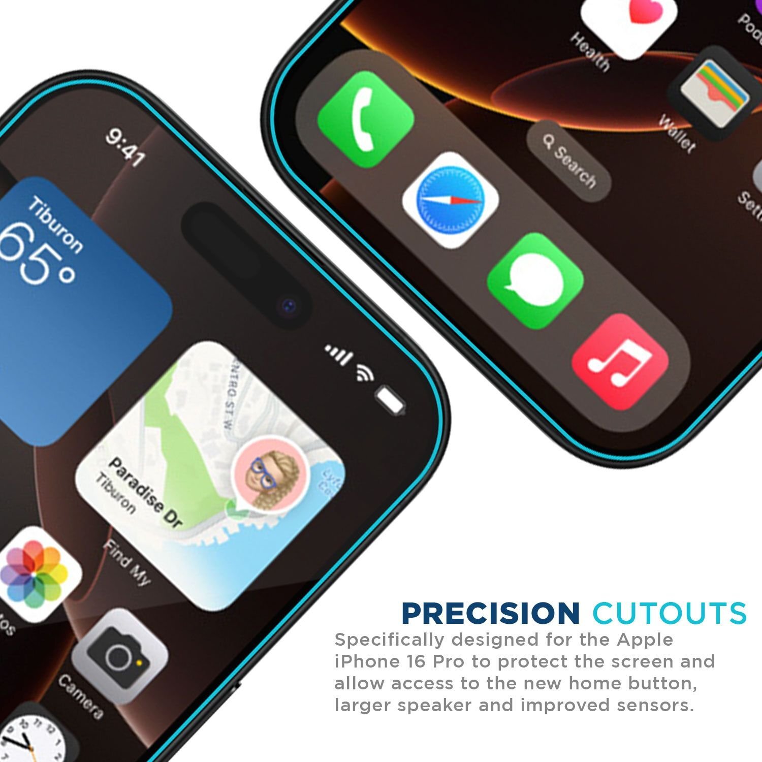 Tech Armor Ballistic Glass Screen Protector for iPhone 16 Pro - 3 Pack