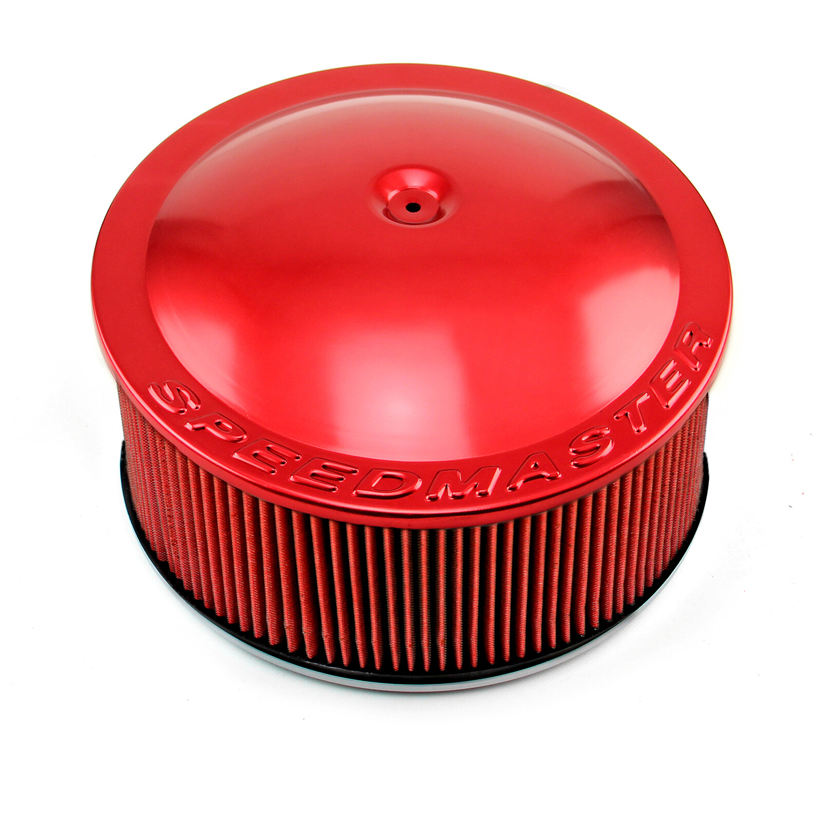 14" x 6" Washable Element Drop Base Aluminum Air Cleaner Red