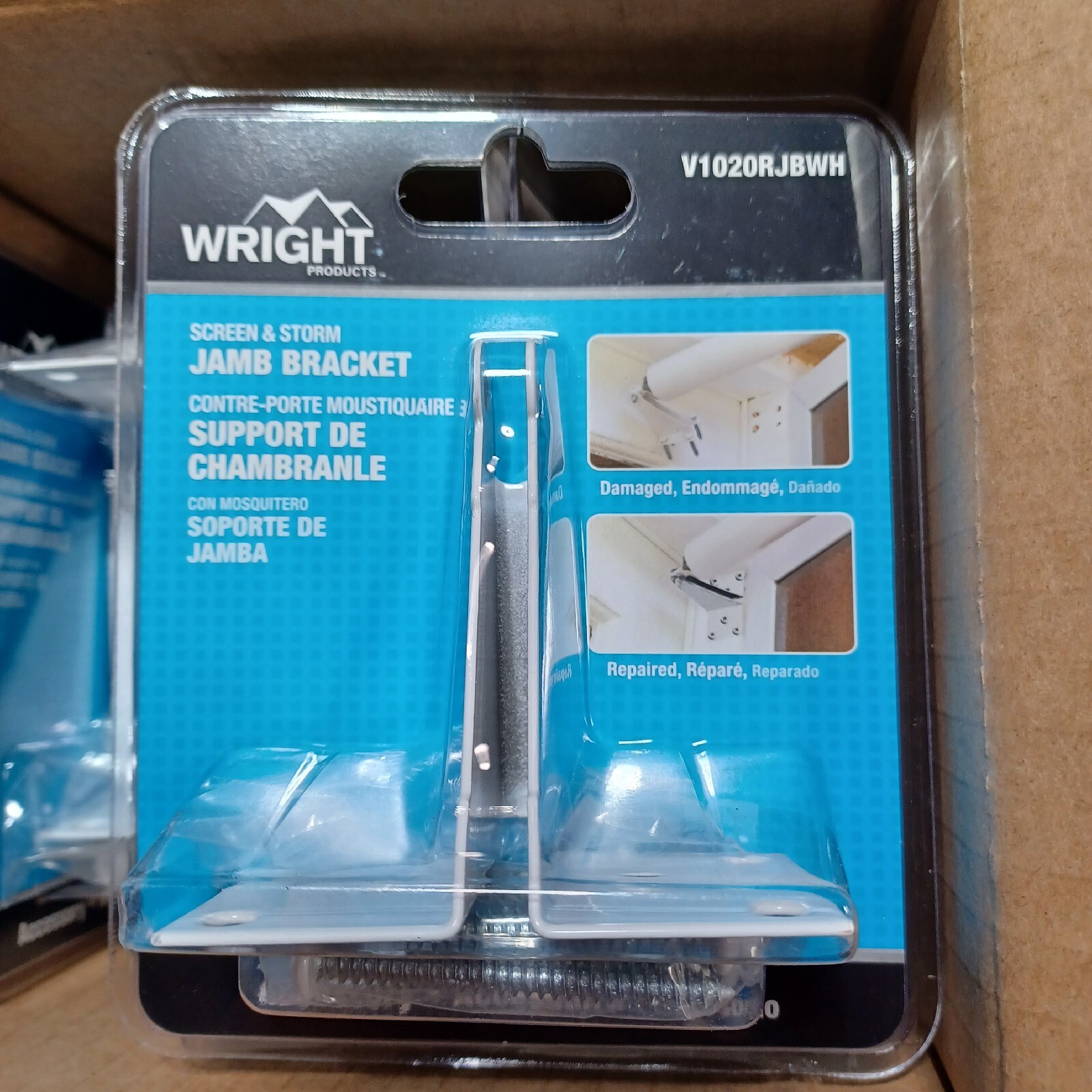 6-Pack Wright Products V1020RJBWH, Repair Jamb Bracket, White