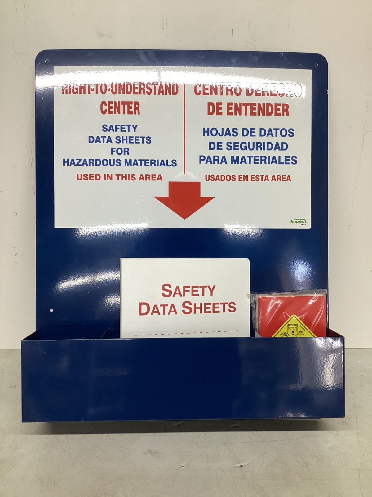 Impact  25"x30" Bilingual Right-To-Understand SDS Center model 799112  New