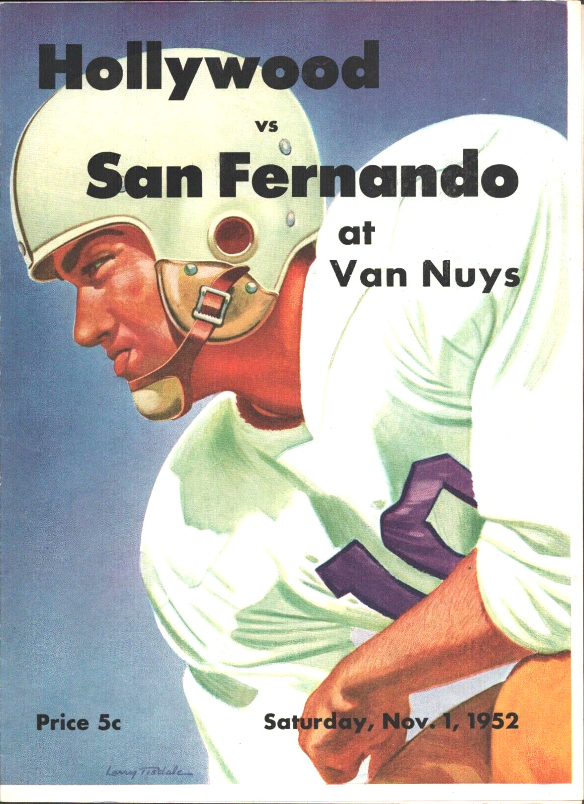 1952 Nov 1  HOLLYWOOD vs SAN FERNANDO California HS football program COCA-COLA