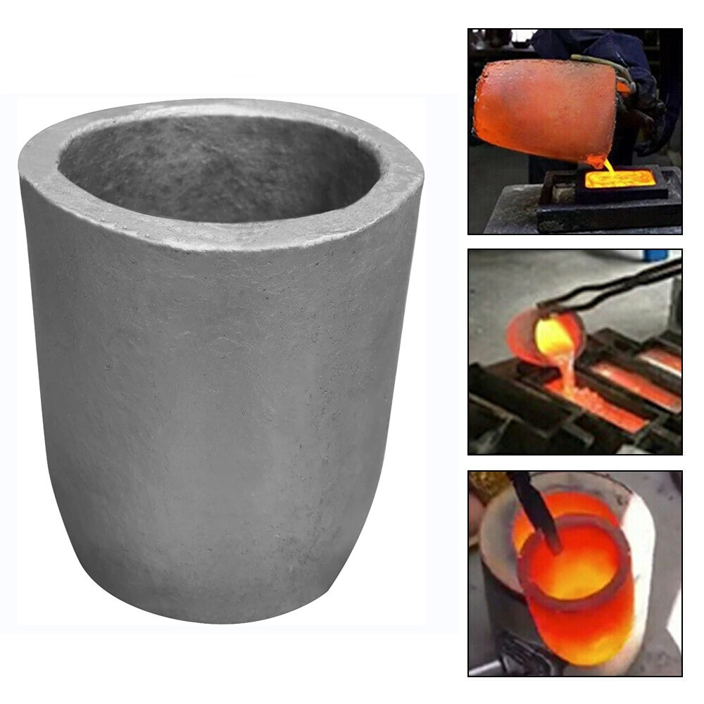 LSMIITTH 6 KG Graphite Foundry Crucibles Furnace Casting Tool