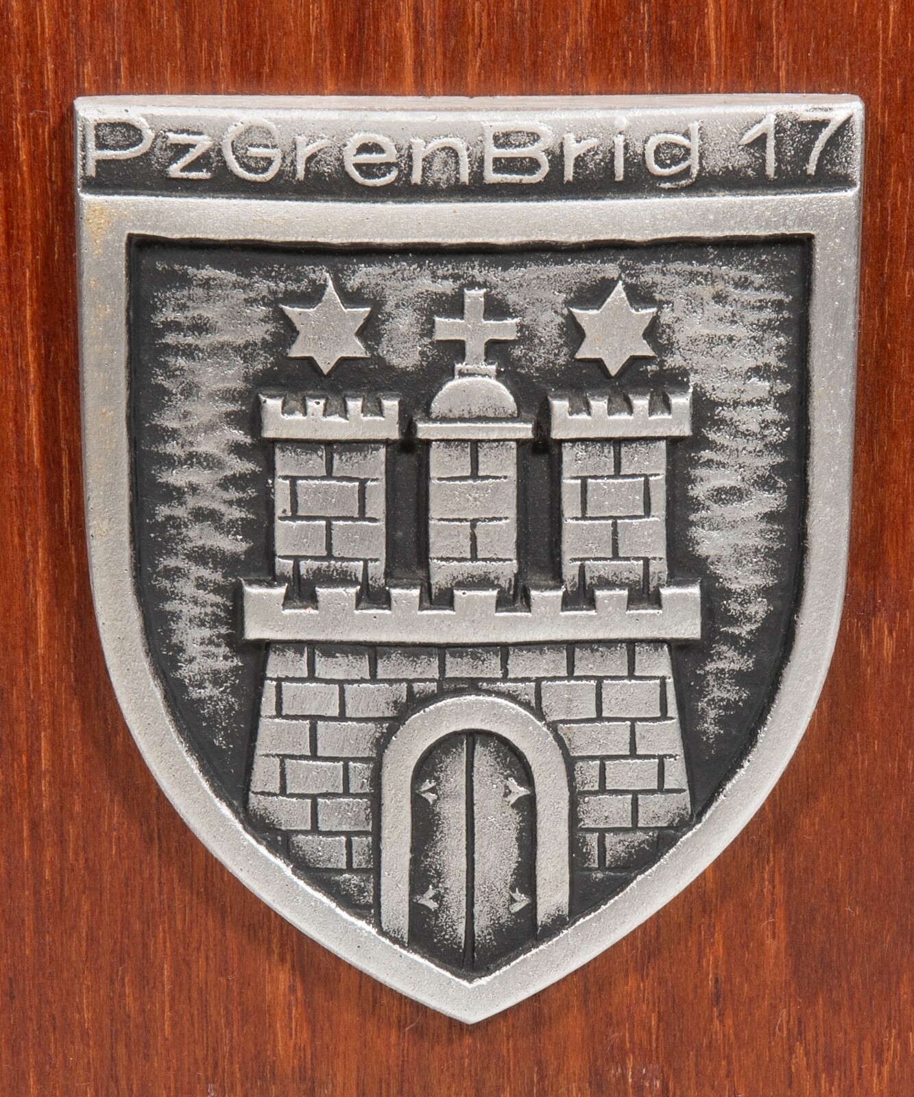 Vintage Panzer Grenadier Brigade 17 Plaque Hamberg Germany Werner Geise