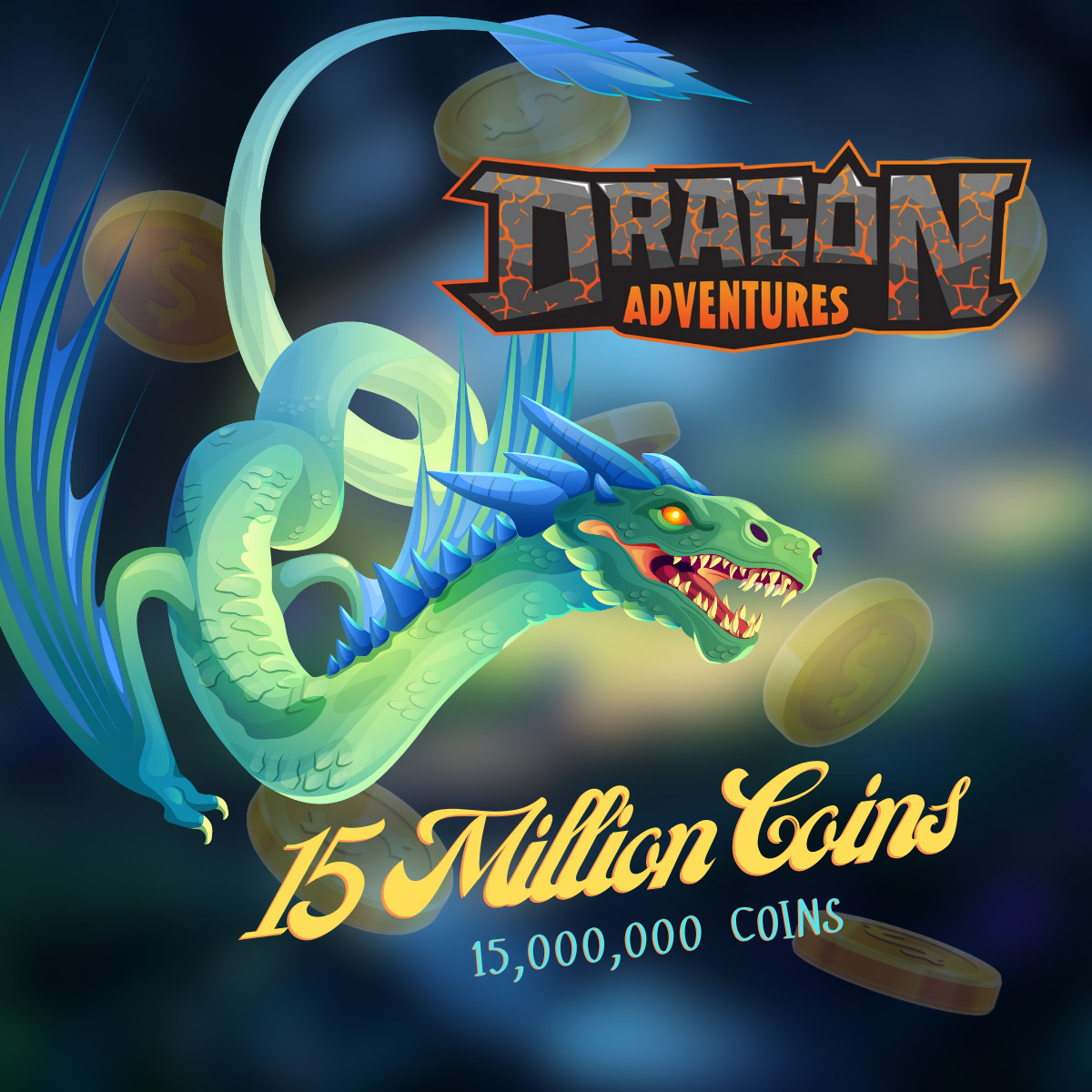 [🟢 ONLINE] 15 Million Coins Dragon Adventures 15M Coins [DA] ⚡Fast Send⚡