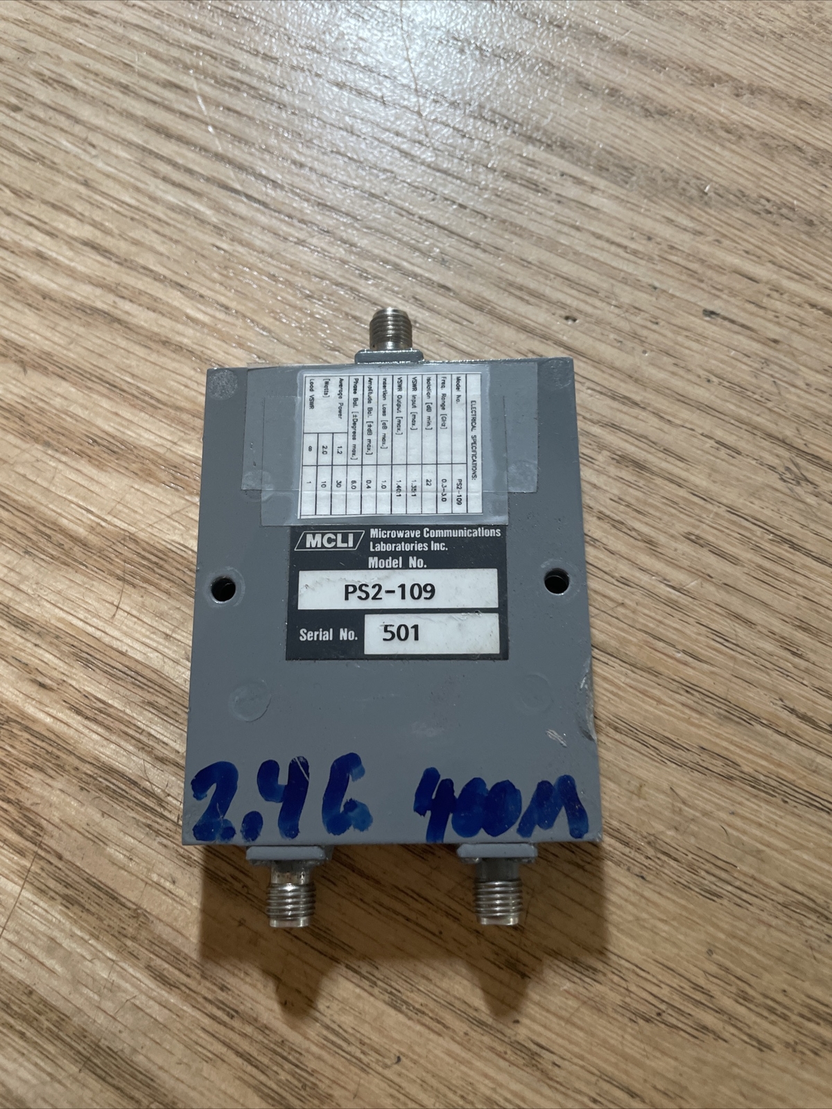 MCLI PS2-109 0.3-3GHz 10W SMA RF Power Divider