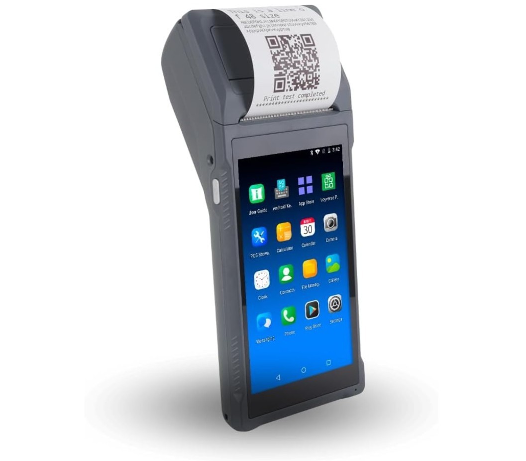 POS PDA Q2i Receipt Printer 58mm High Speed Thermal Printer w/ Android 11, 5.5"