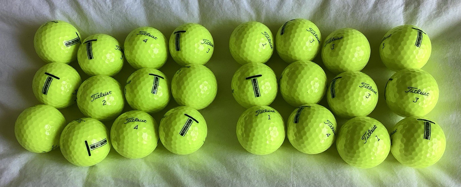 Reduced!  2 Dz. (24) Titleist TourSoft yellow golf balls