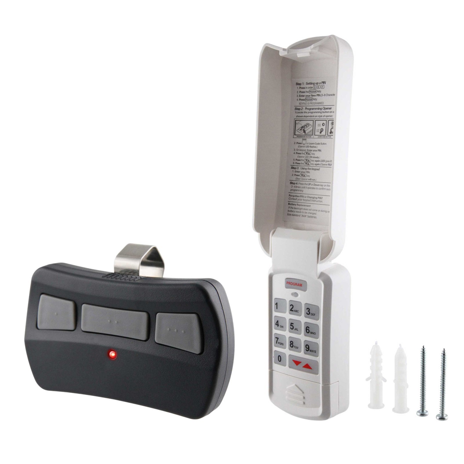 For Genie Garage Door Opener Wireless Keyless Keypad Intellicode + Visor Remote