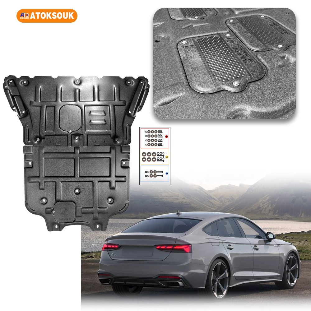 2Pcs Engine Skid Plate For 2018-2023 Audi A5 Under Splash Shield Heavy Duty