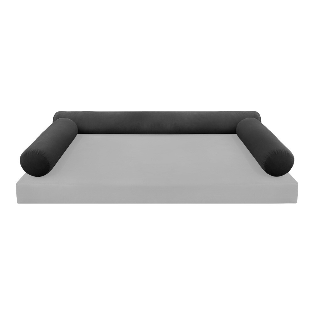 STYLE V6 Twin Velvet Knife Edge Indoor Daybed Bolster Pillow |COVER ONLY| AD350