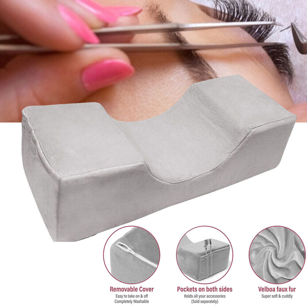 Gray U-Shaped Pro Eyelash Extension Pillow With Soft Memory Foam Christmas Gift