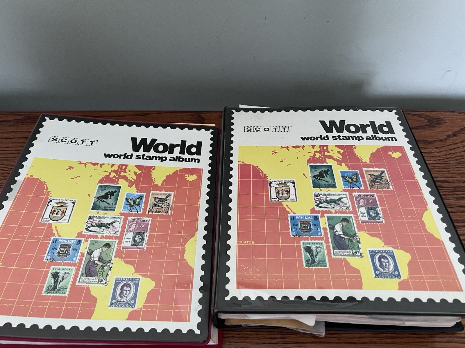 Vintage Stamp Collection Album. 2 Albums Plus 100 of Old Stamps