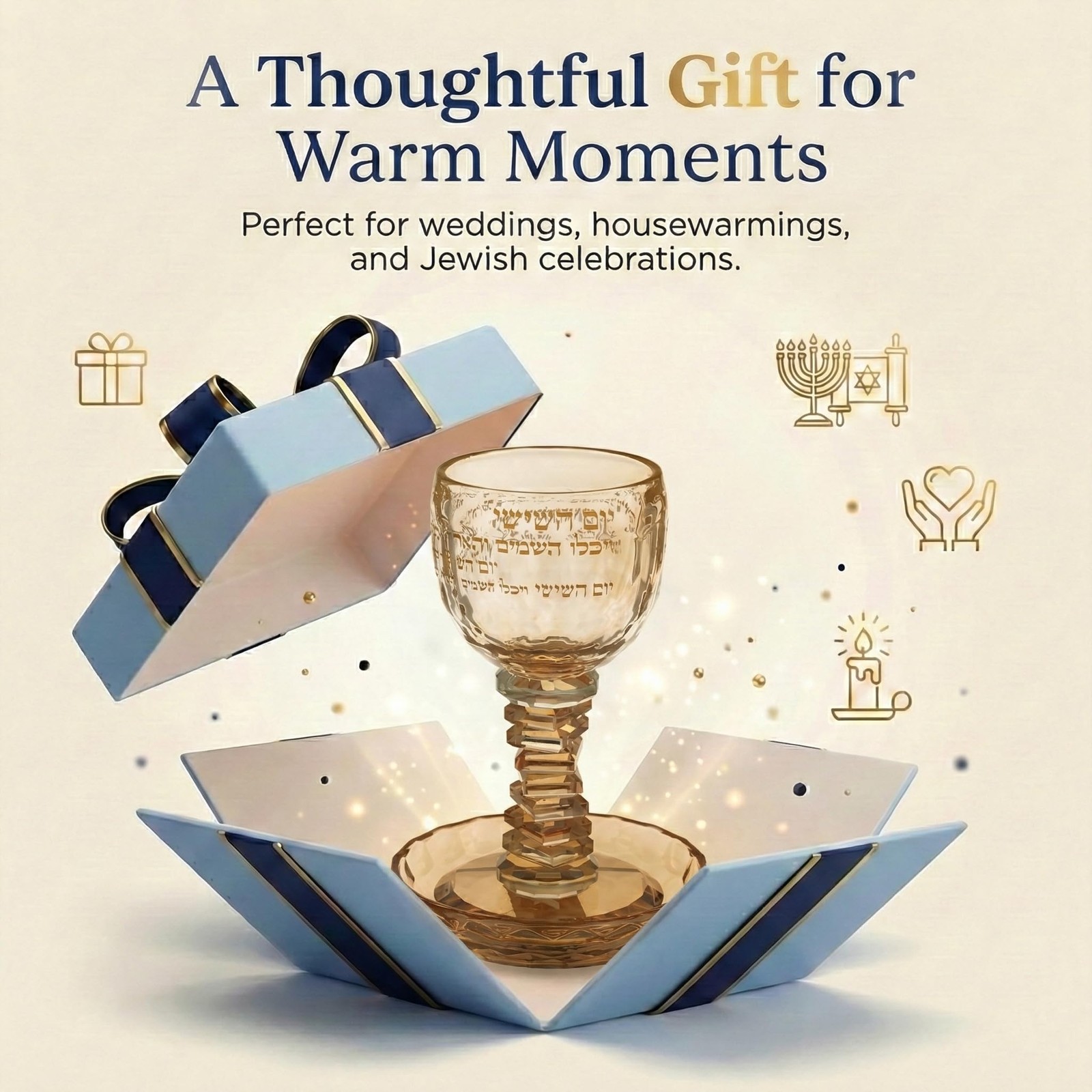 Masoret Kiddush Cup And Tray Set 9