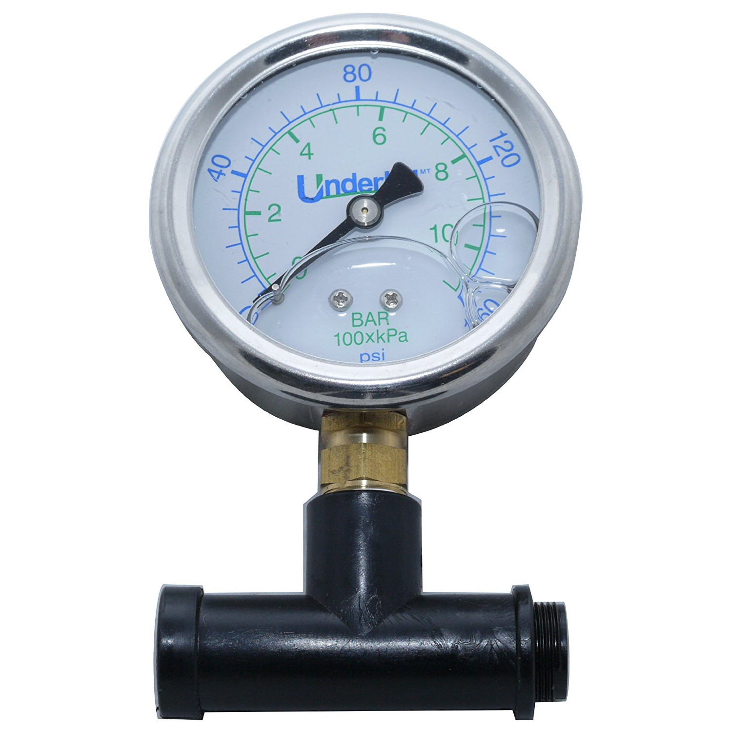 Underhill Pressure Gauge w/adapter for Female Nozzles