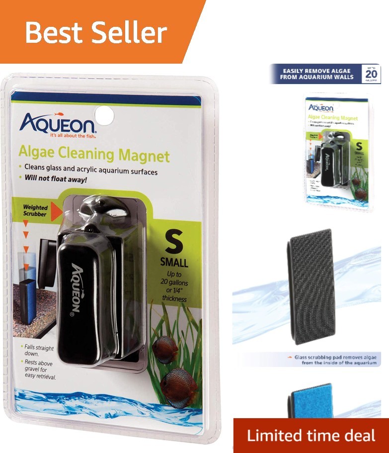 Weighted Algae Removal Magnet for Glass & Acrylic Fish Tanks - Compact Design