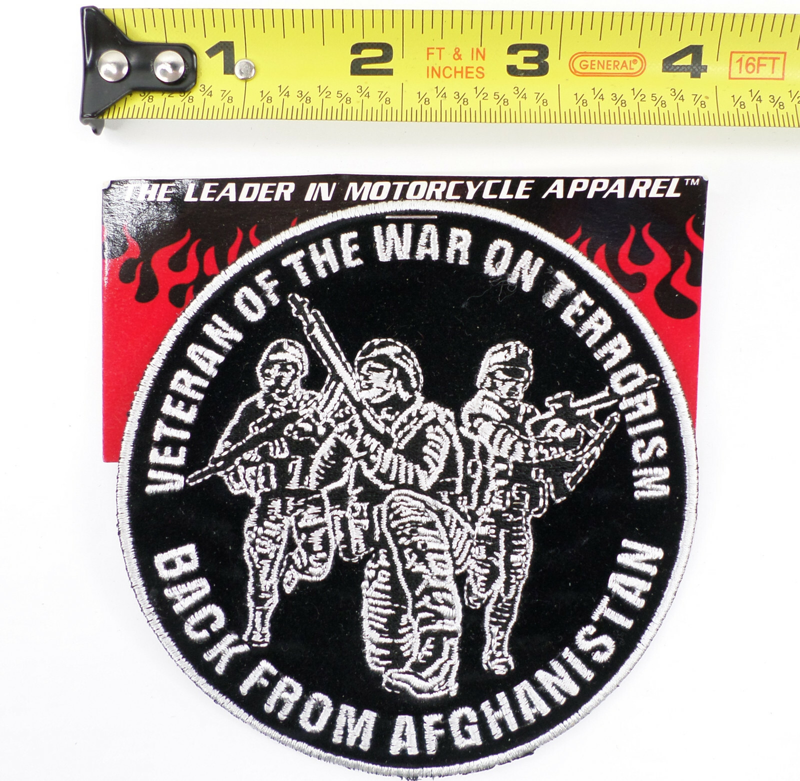 4" Back From Afghanistan Veteran Of The War On Terrorism Embroidered Patch Biker