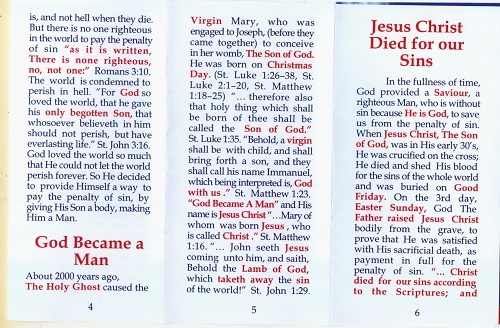 10 God Became A Man Pamphlets