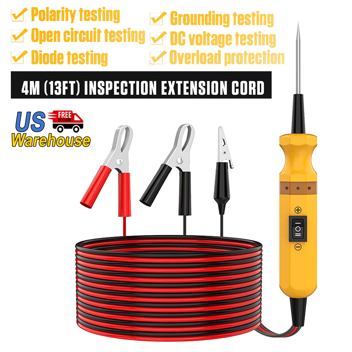 AUTOOL BT160 12V 24V Probe Car Electrical Circuit Tester Current Power Teste