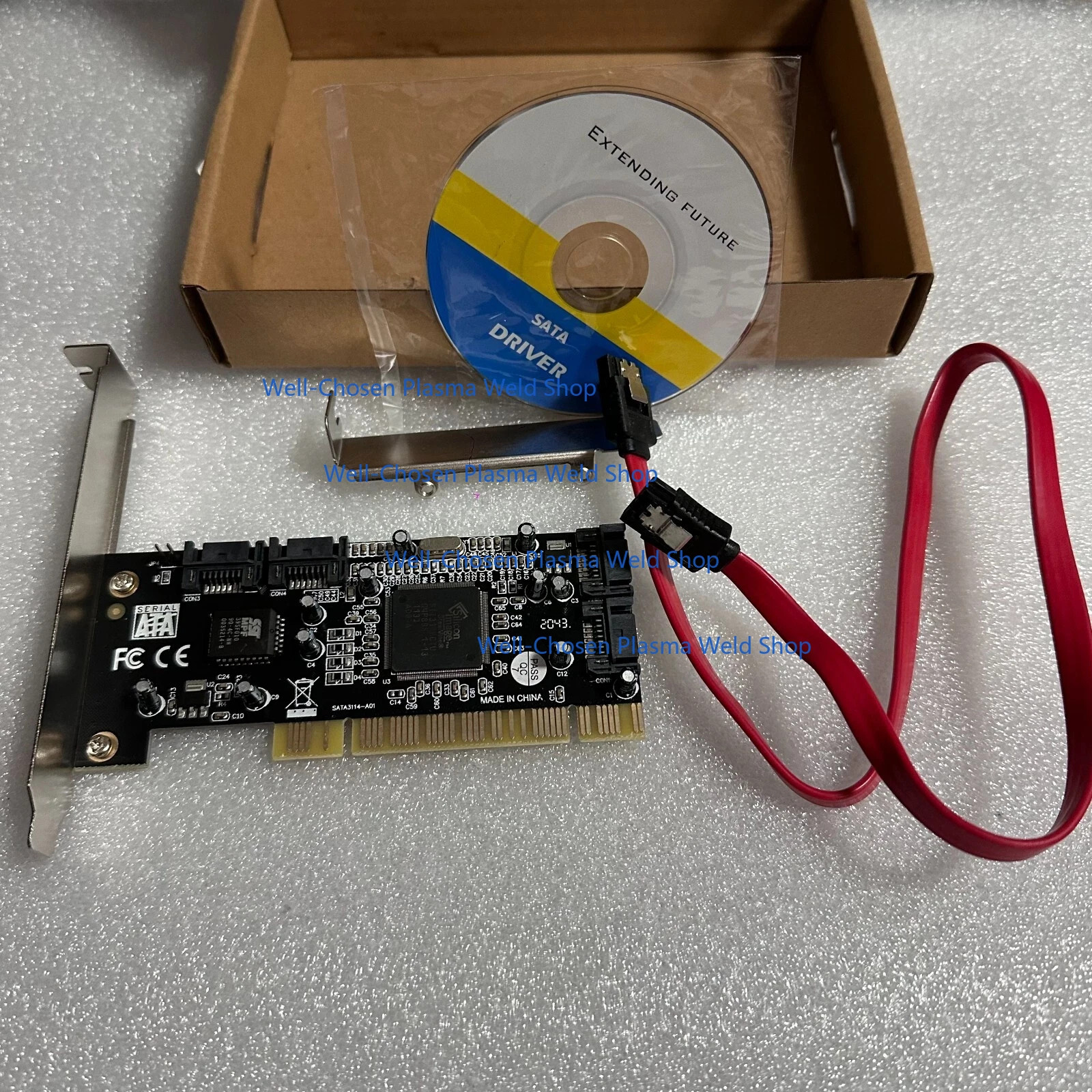 ONE PCI to 4 ports SATA Serial ATA RAID Sil3114 Converter Controller I/O Card