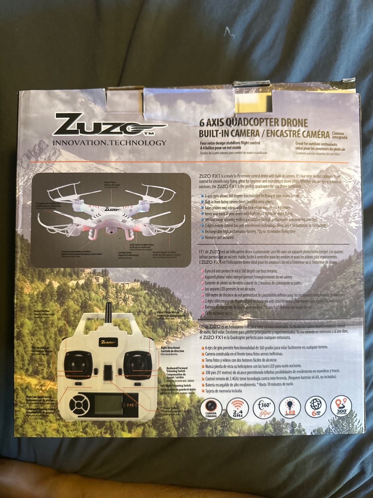 Zuzo 6 axis quadcopter drone with camera
