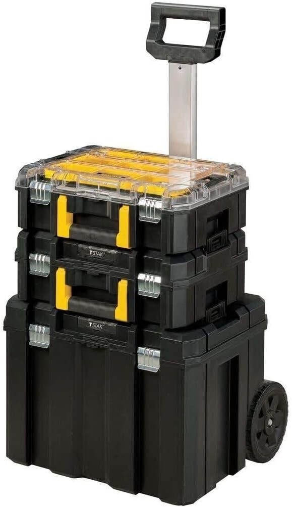 Stanley PRO-STACK Wheeled Rolling Tool Box Storage Parts Case Trolley,STS-180101