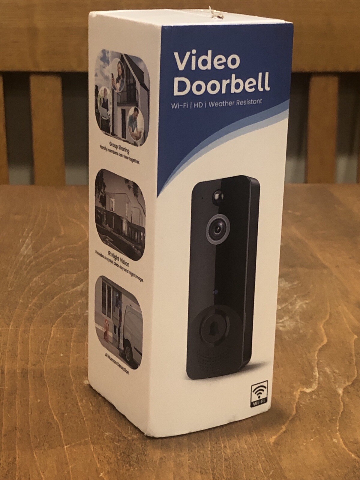 Video Doorbell Camera Wi-Fi HD Video Motion Detection New W/ Open Box