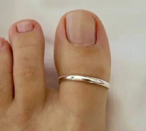 Adjustable Women's Metal Solid 925 Sterling Silver Big Round Toe Ring