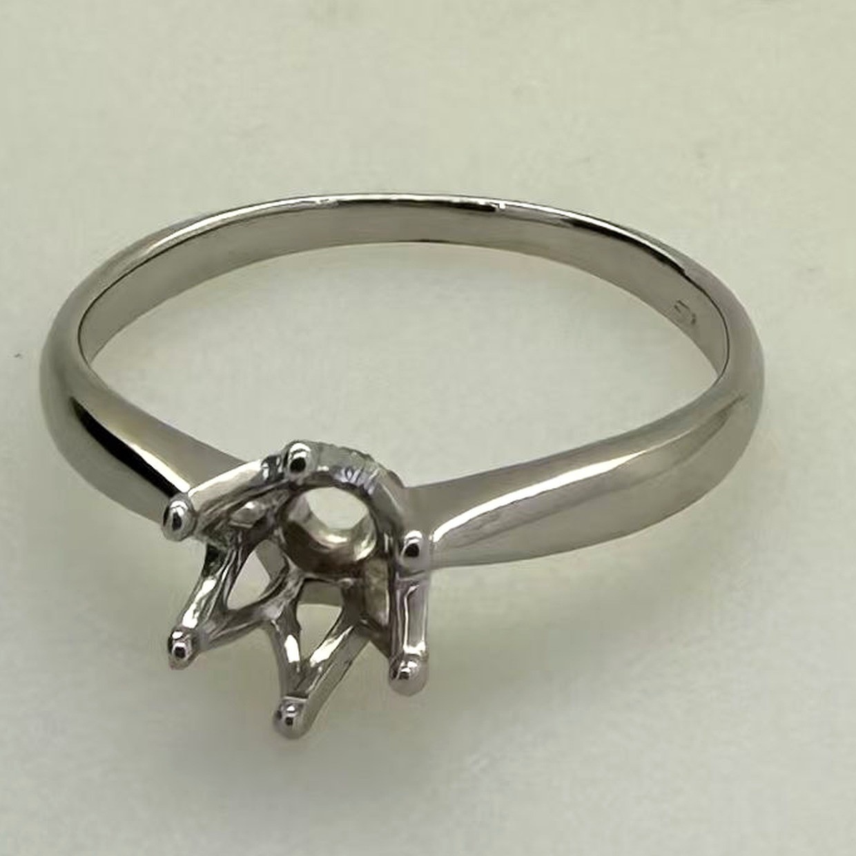 Sterling Silver Semi Mount Ring Setting Round RD 6x6mm size 7