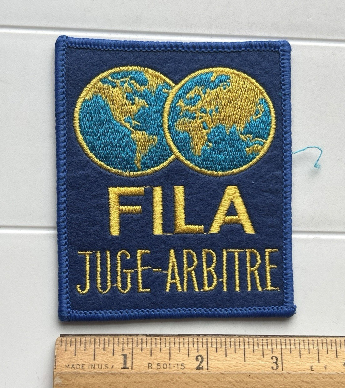 Vintage FILA Amateur Wrestling Federation Juge Arbitre Referee Judge Patch Badge