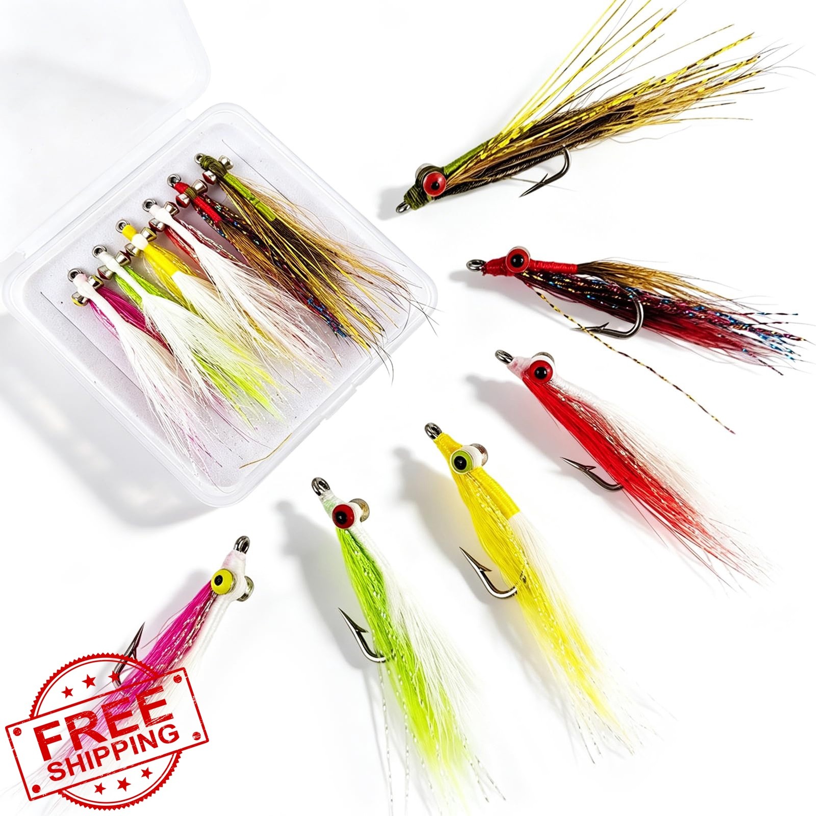 LUREBITE Clouser Minnow Fly Fishing Flies Size #2/0
