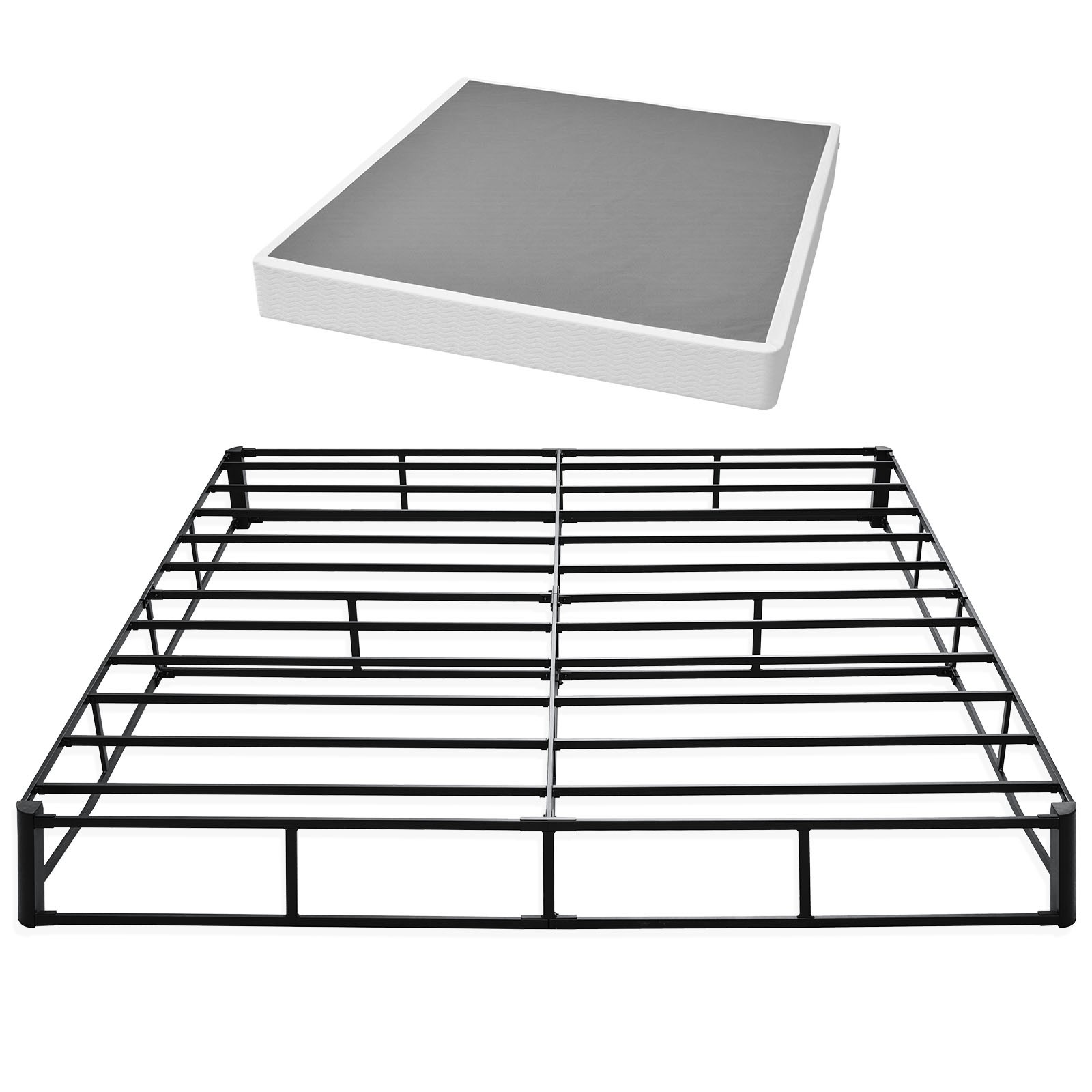 Uimoso King Size Bed Frame with Fabric Cover Box Spring 79.1L x 75.8W x 9.1H in