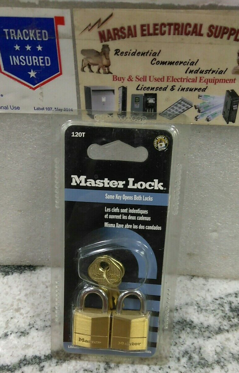 Master Lock 120T Padlock, Solid Brass Lock, 3/4 in. Wide (L25LOBBY