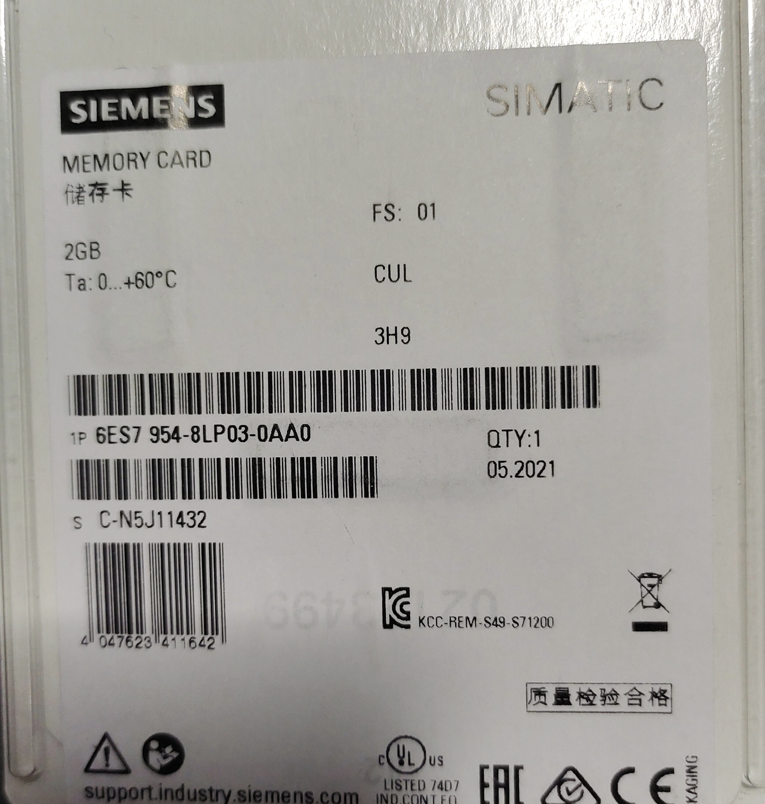 NEW Siemens 6ES7954-8LP03-0AA0 6ES7 954-8LP03-0AA0
