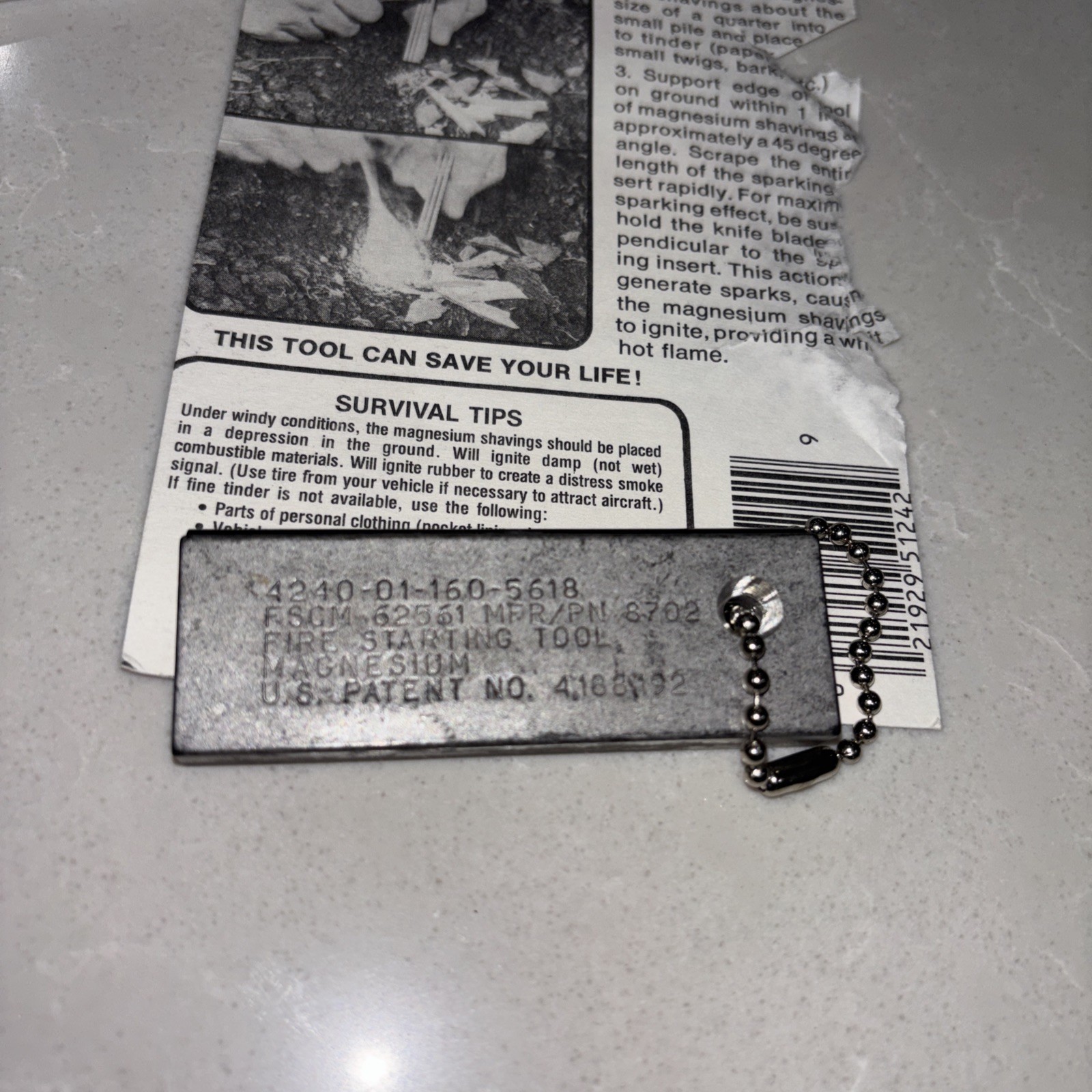 Magnesium Bar Fire Starting Tool K1