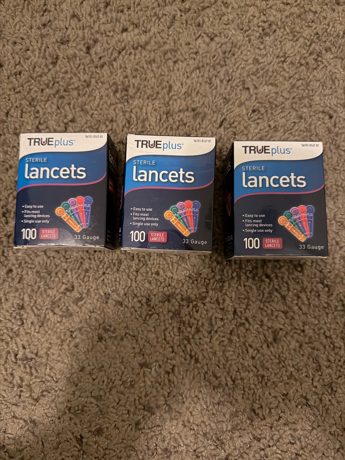 TRUEplus Lancets 33g 100ct (3 Pack)