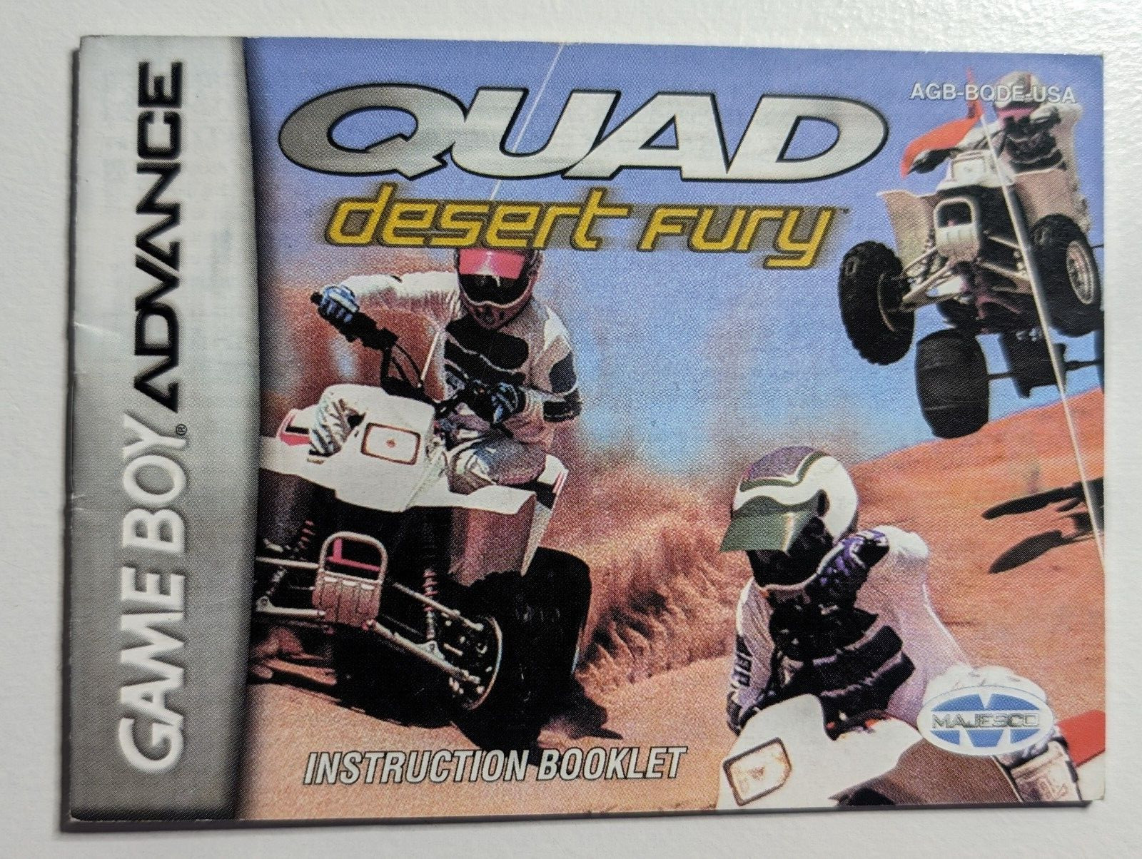 Manual Only - Nintendo Game Boy Advance Quad Desert Fury