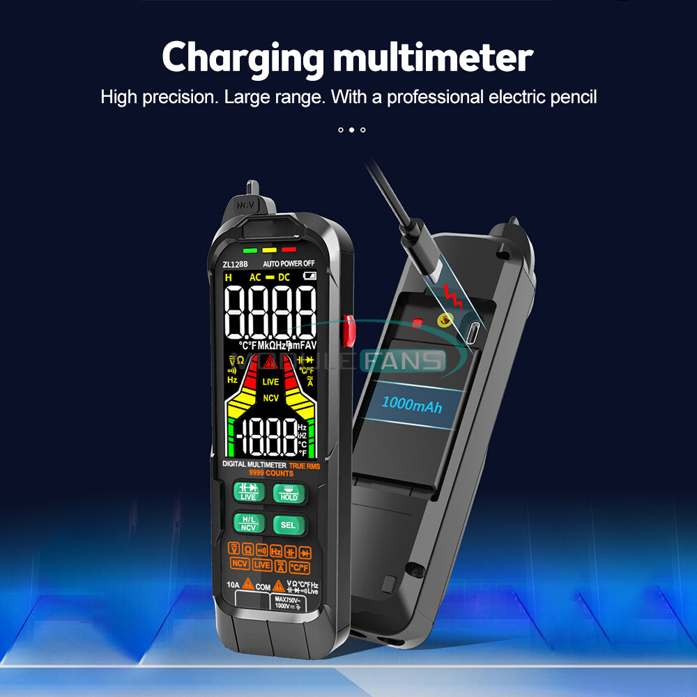 Digital Multimeter Voltage Current Capacitance Frequency Diode True RMS Tester