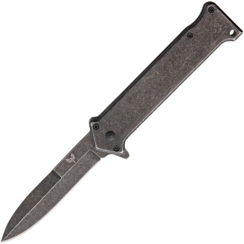 Folding Knife | Combat Ready Gray Stone Stiletto 3.5" Blade Joker Tactical