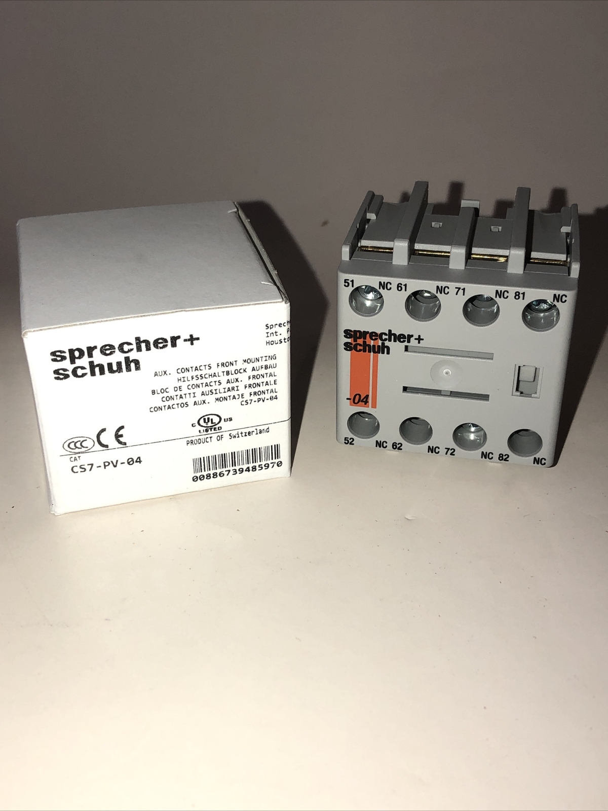 Sprecher + Schuh AUX CONACTS CS7-PV-04 New Free Shipping,
