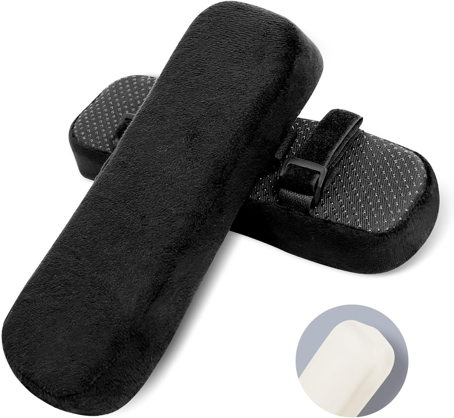 2 Pack Office Chair Armrest Pads Covers with Memory Foam Elbow Pillow for Forear
