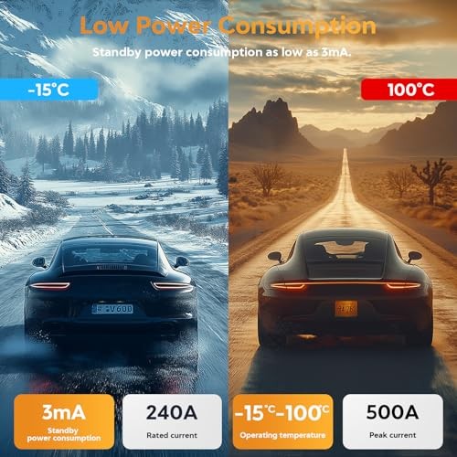 Remote Battery Disconnect Switch 12V, 240A Kill Switch for Car with Led Yellow