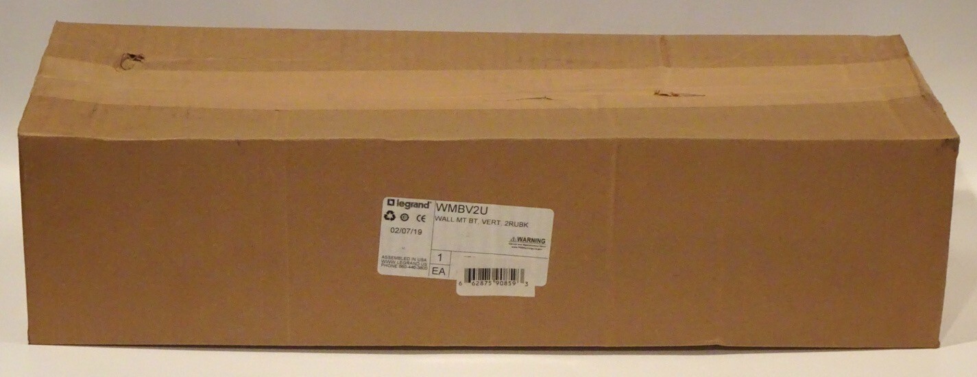 Legrand WMBV2U Vertical Wall Mount Bracket, 2 RU, New In Box