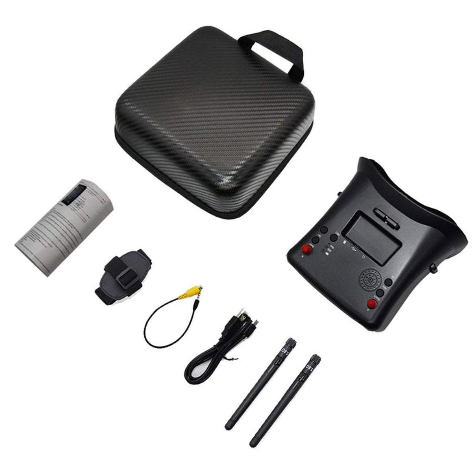 LS-008D 5.8GHz FPV Goggles 4.3" High Resolution Display Diversity Receiver Anten