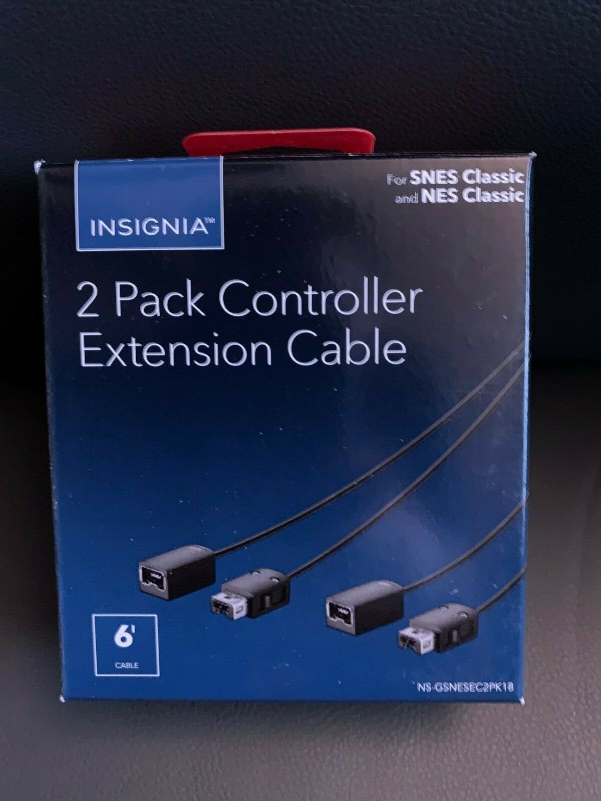 New Insignia 6' Extension Cable for Nintendo NES/SNES Classic Controllers 2-pack