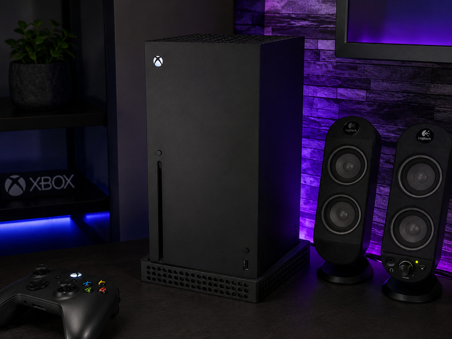 Xbox Series X Cooling Stand Base | Ventilated Airflow Riser Platform Black