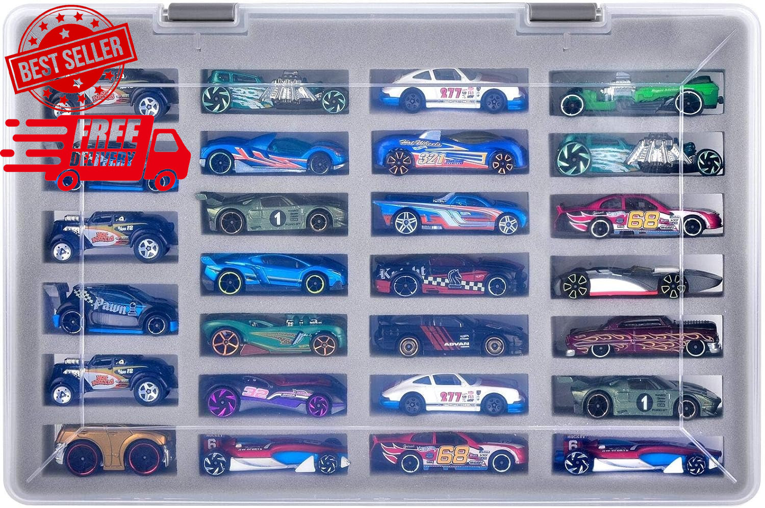 Case Compatible with Hot Wheels Cars. Toy Organizer Storage Container Holds for